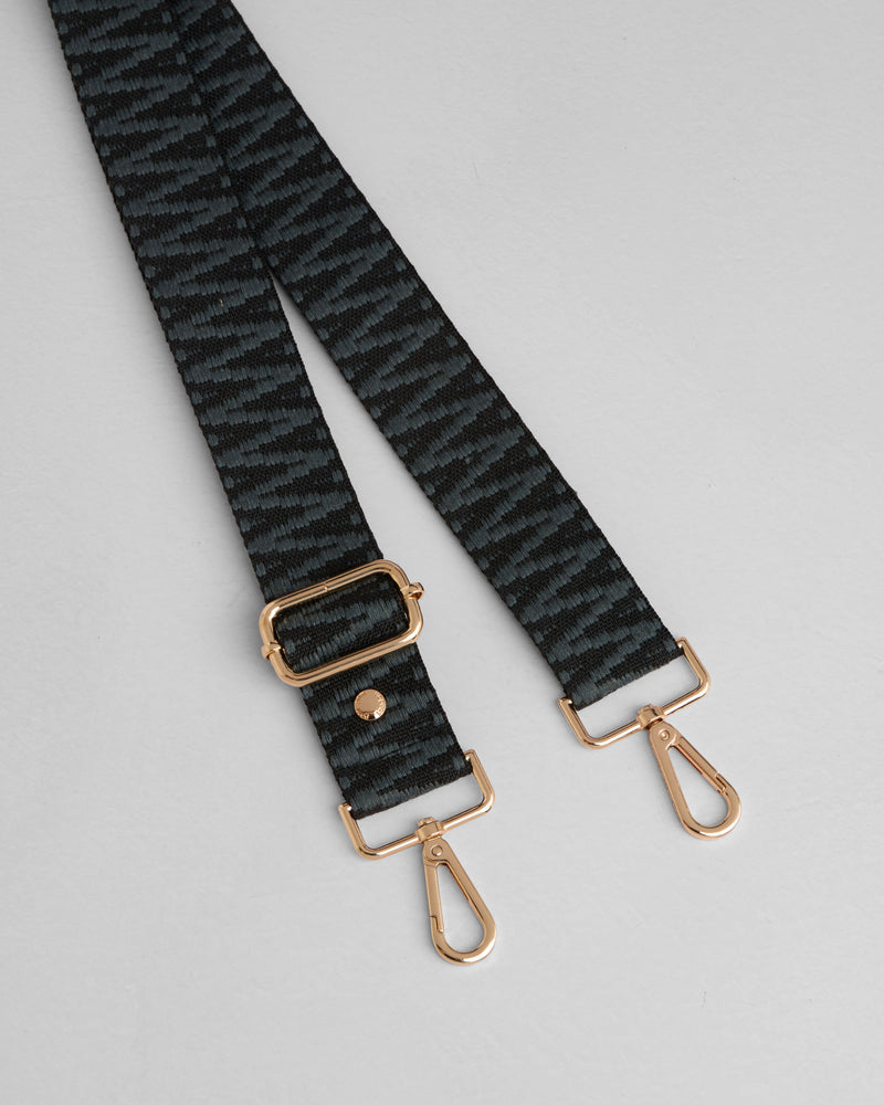 Strap Volcano Grey Twill Zig Zag-Pom Pom London