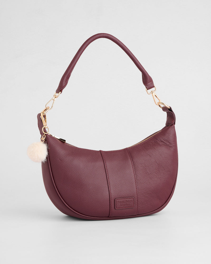 Sutton Sling Bag Dark Maroon-Pom Pom London