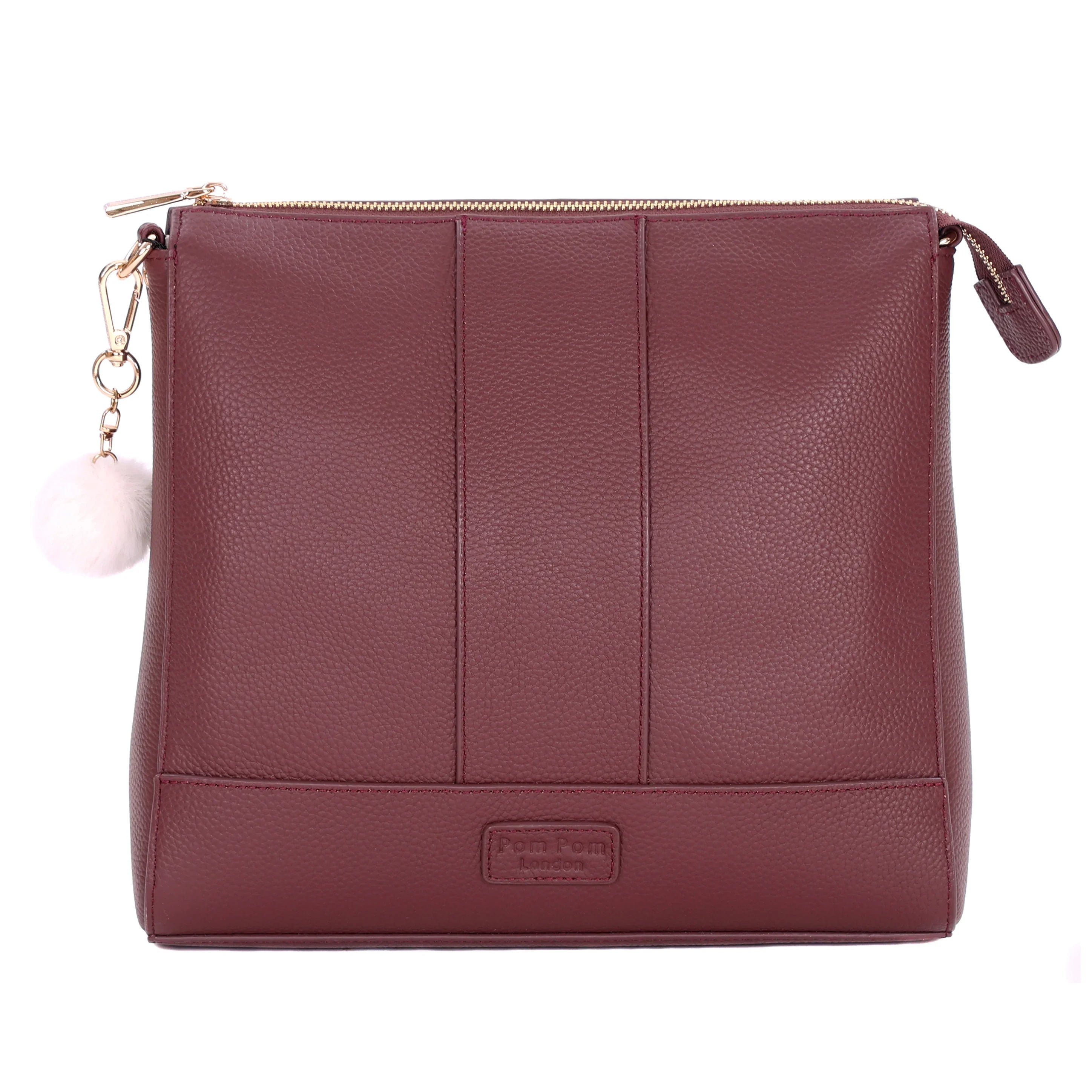 Westminster Bag Messenger Tote in Deep Burgundy – Pom Pom London
