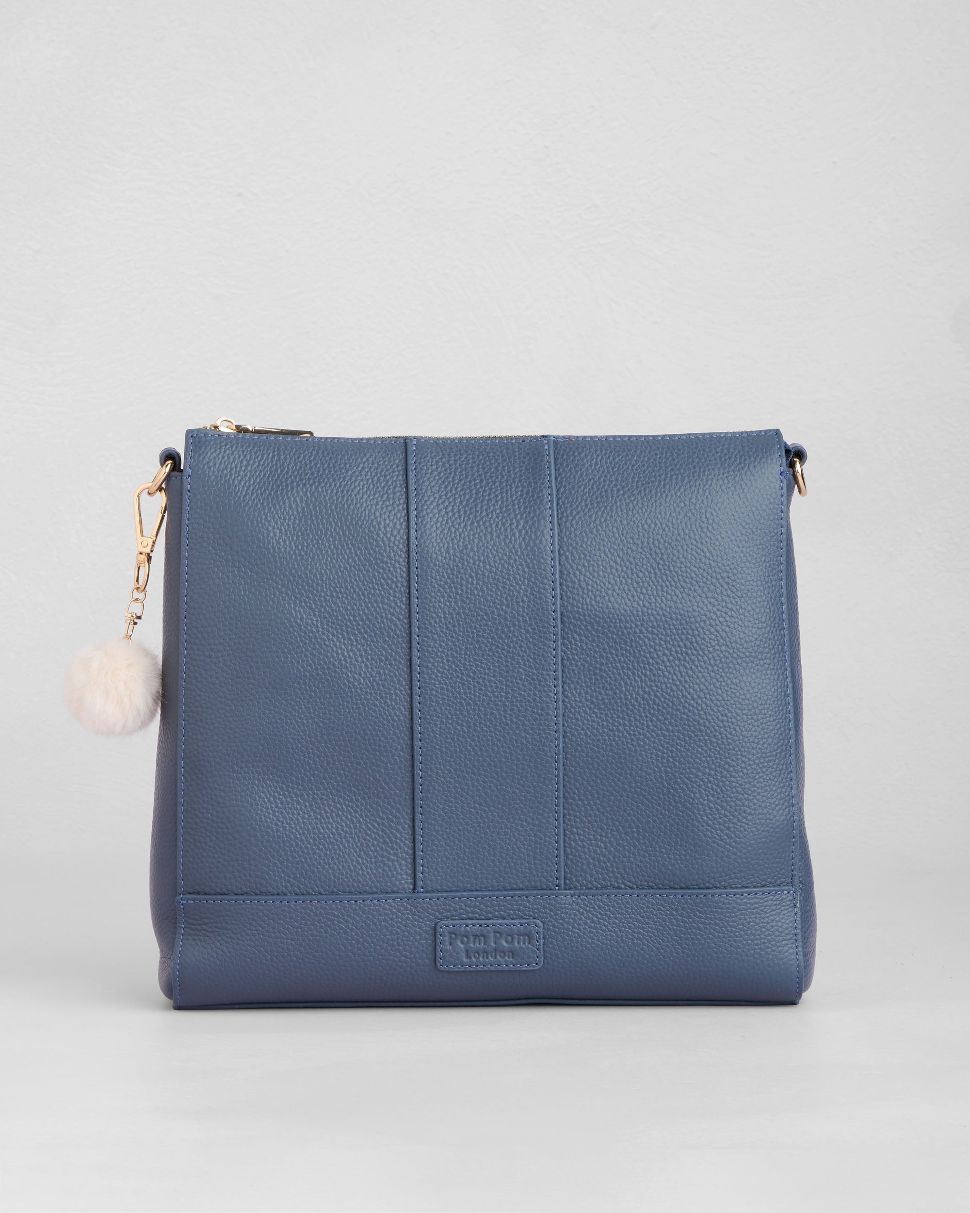 Westminster Bag Messenger Tote in Slate Blue – Pom Pom London