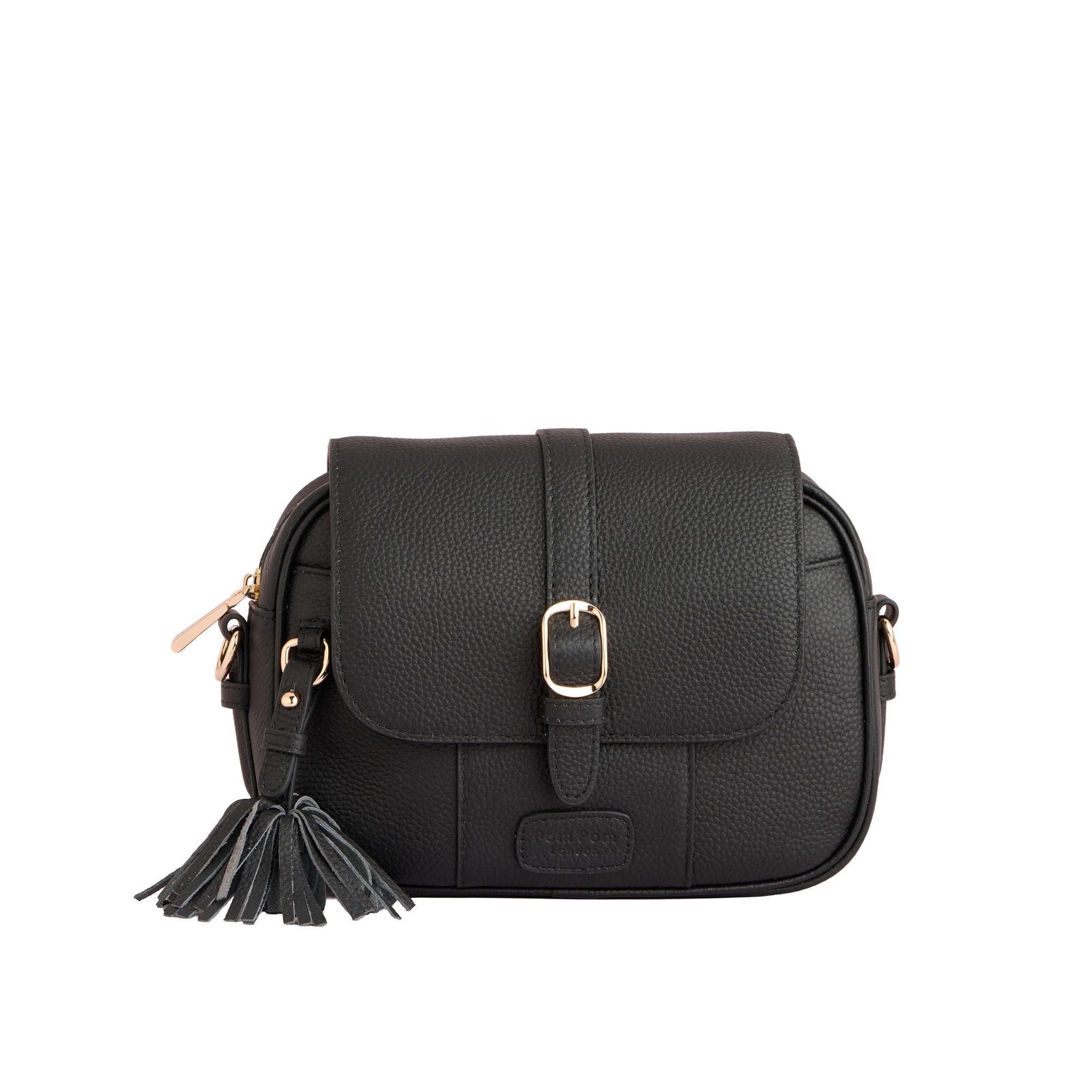 Pom Pom London City Bag - Leather Crossbody Bag In Spiced Ginger