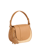 Pom Pom London Wilmington Bag Raffia & Leather Maple