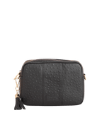 City Crossbody Bag Ostrich Black