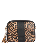 City Plus Crossbody Bag Leopard Print Black