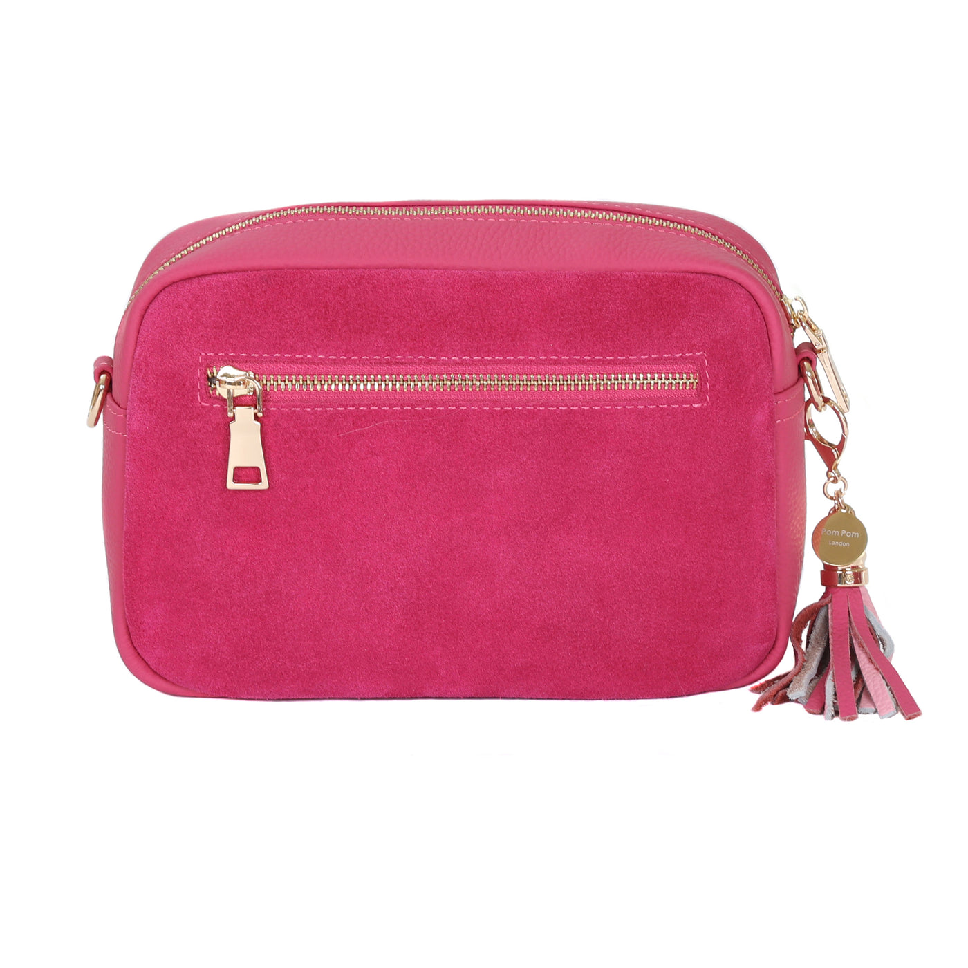 City Suede & Leather Bag Cerise Pink