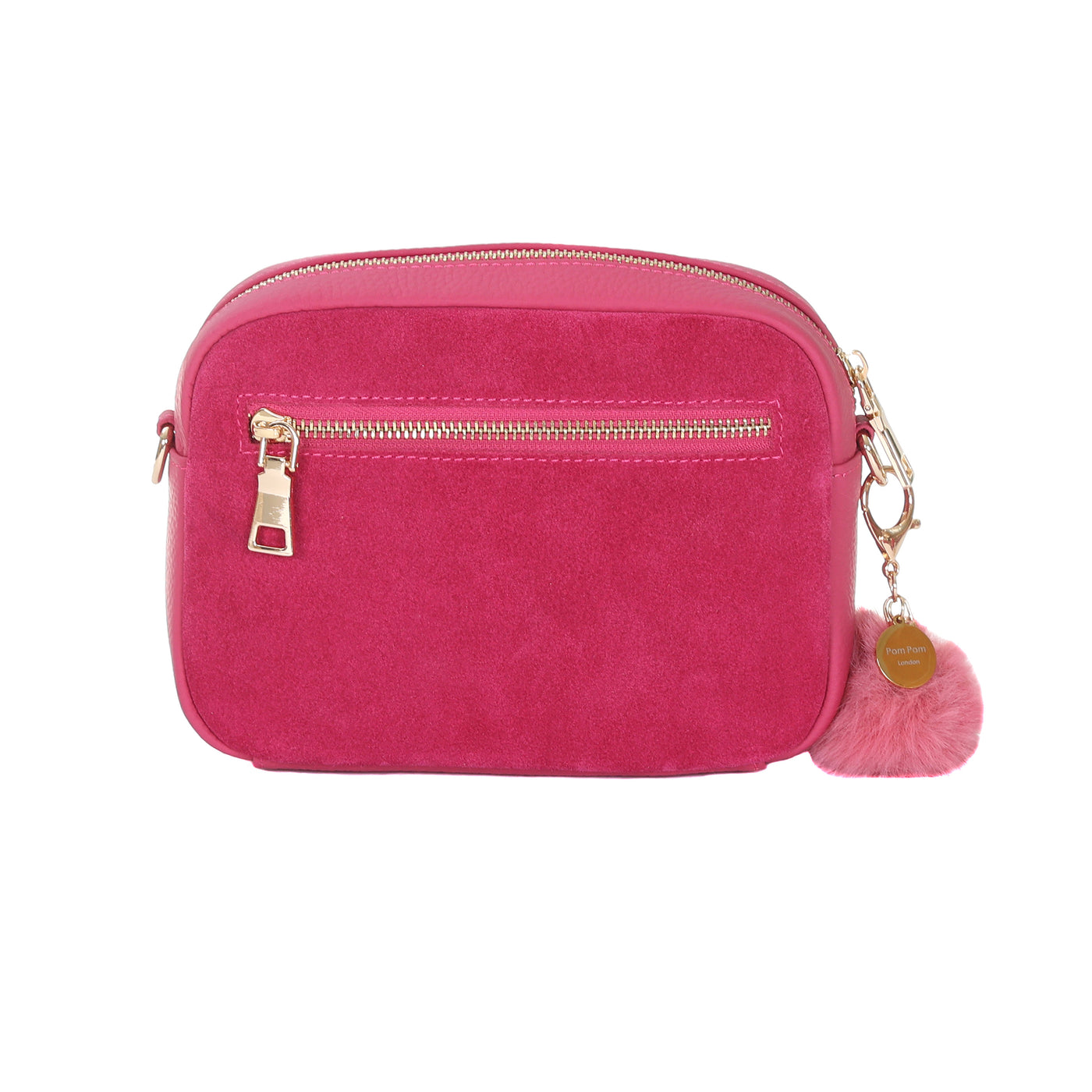 Mayfair Suede & Leather Bag Cerise Pink