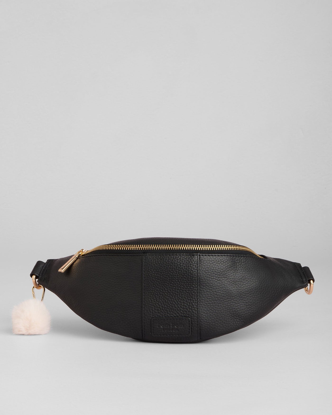 Bum Bag - Leather Crossbody bag in Black – Pom Pom London