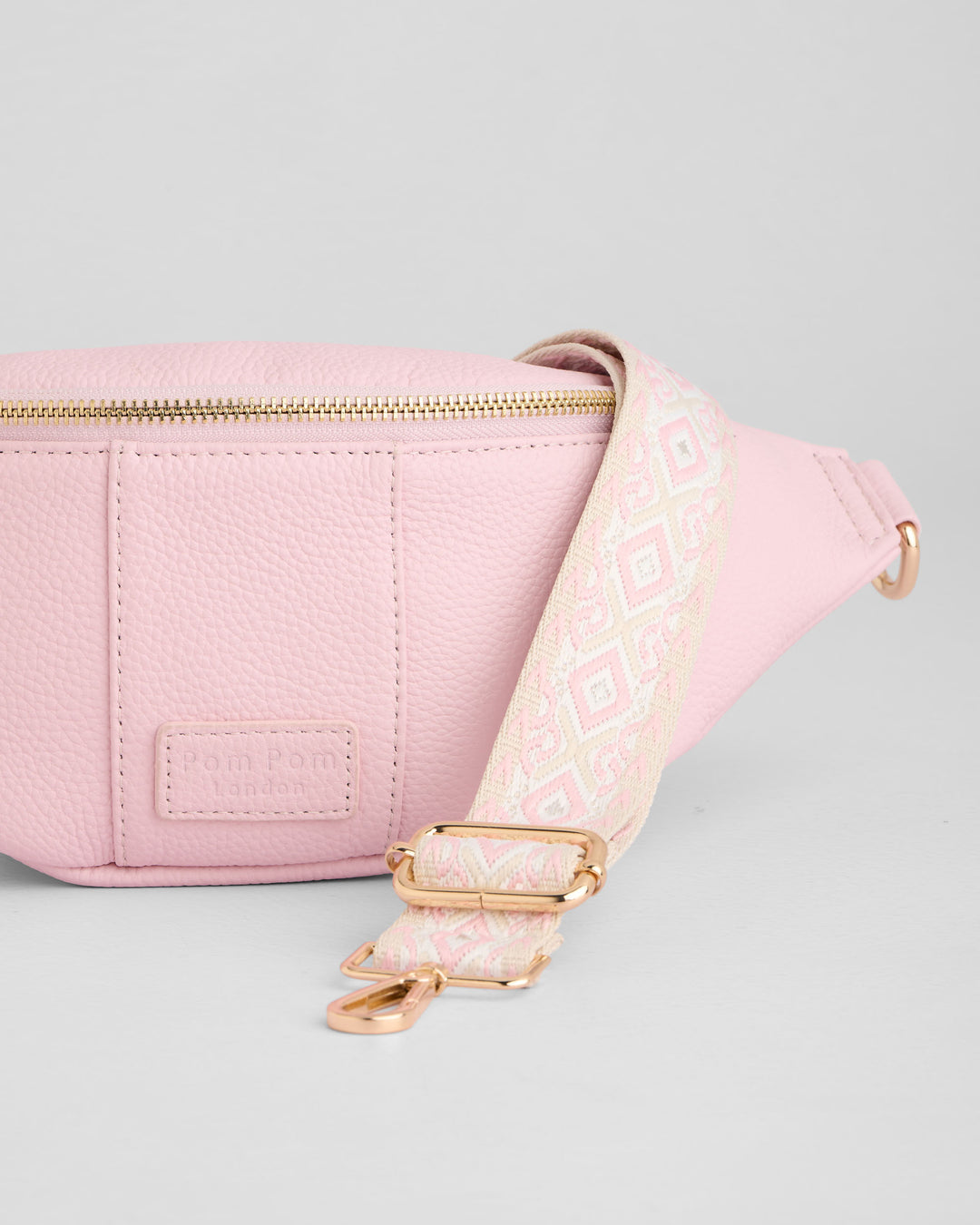 Bum Bag - Leather Crossbody bag in Cherry Blossom Pink – Pom Pom