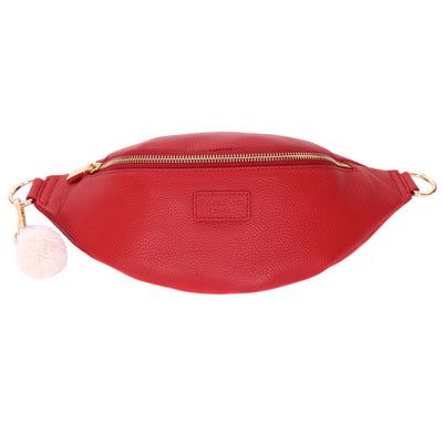 Bum Bag Crimson Red-Pom Pom London