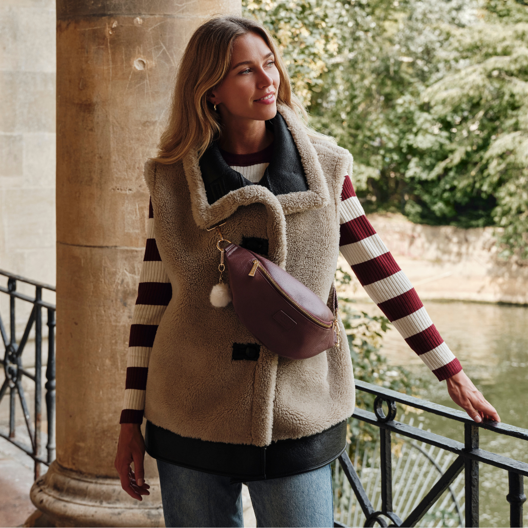 Bum Bag Deep Burgundy-Pom Pom London