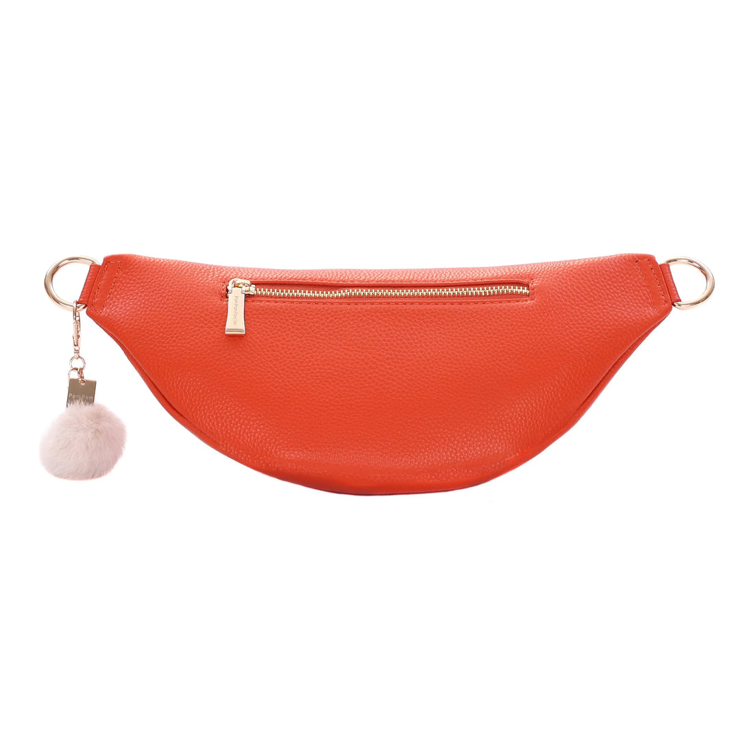 Bum Bag - Leather Crossbody bag in Nordic Blue – Pom Pom London