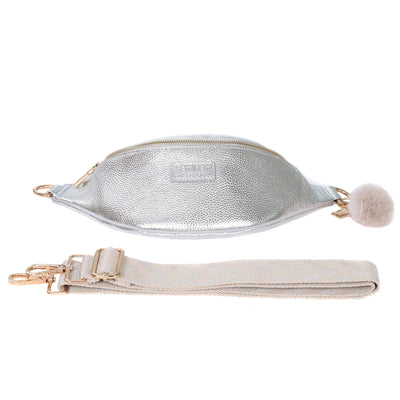 Bum Bag Metallic Silver - Pom Pom London