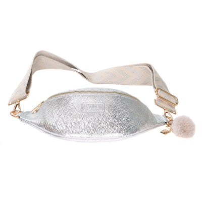 Bum Bag Metallic Silver - Pom Pom London