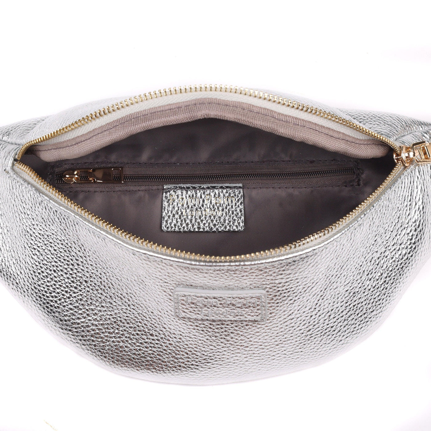 Bum Bag Metallic Silver - Pom Pom London