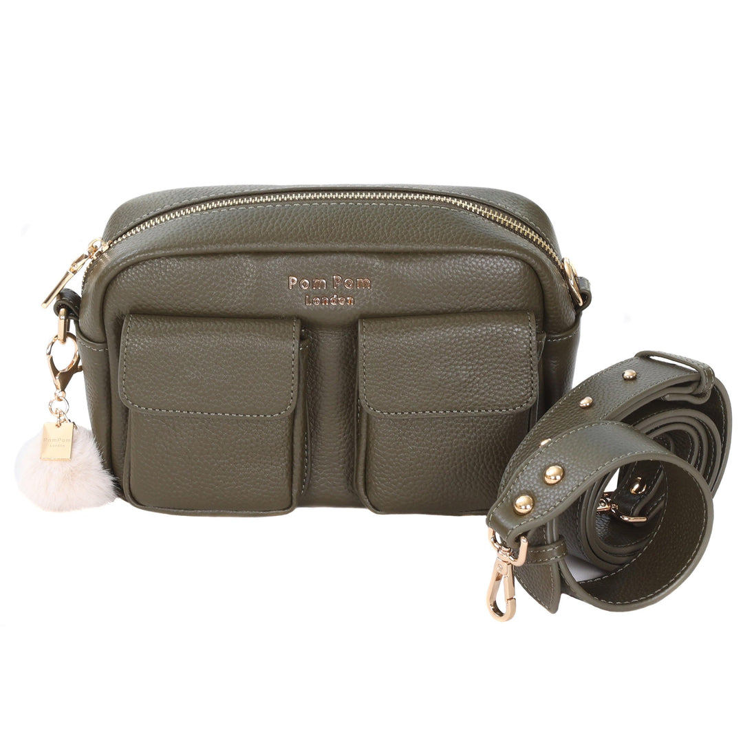 Olive green leather crossbody bag online