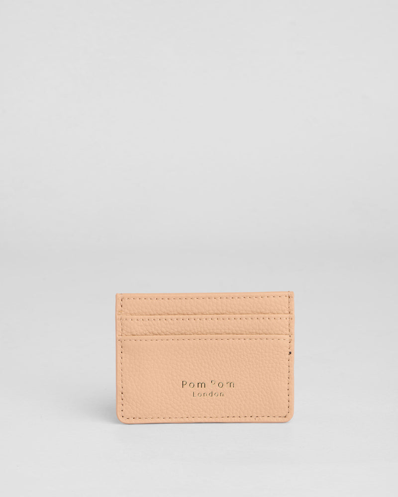 Chelsea Card Holder Almond Beige-Pom Pom London