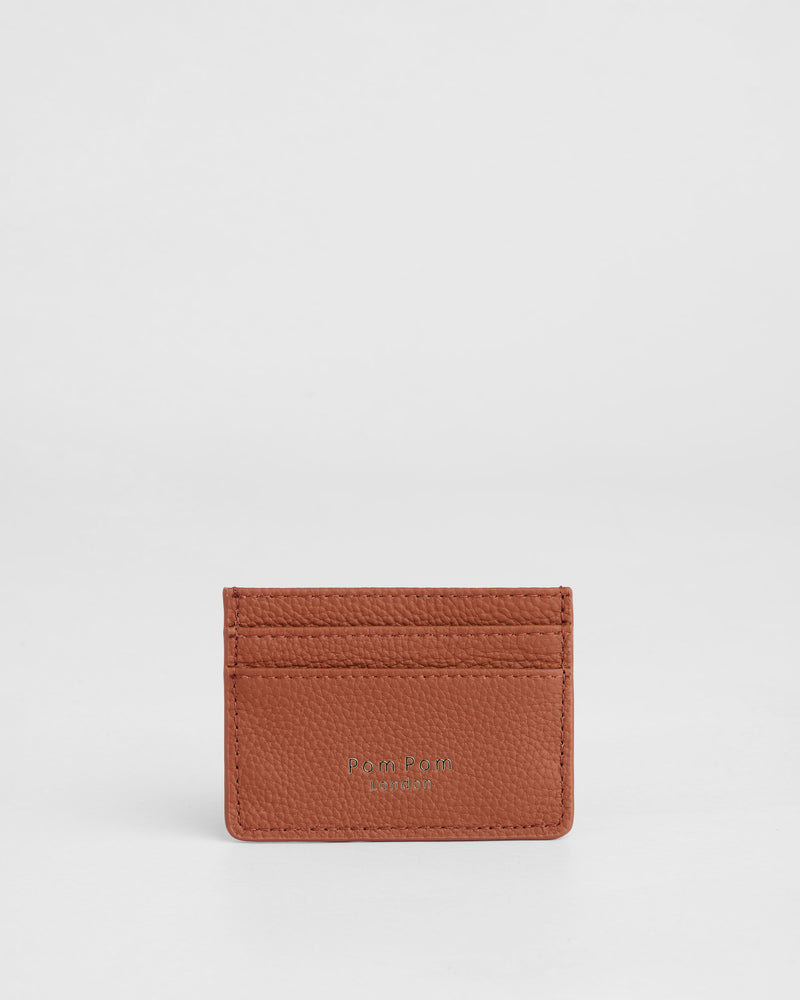 Chelsea Card Holder Chestnut-Pom Pom London