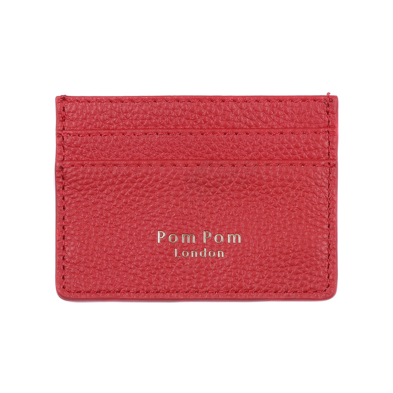 Chelsea Card Holder Crimson Red-Pom Pom London