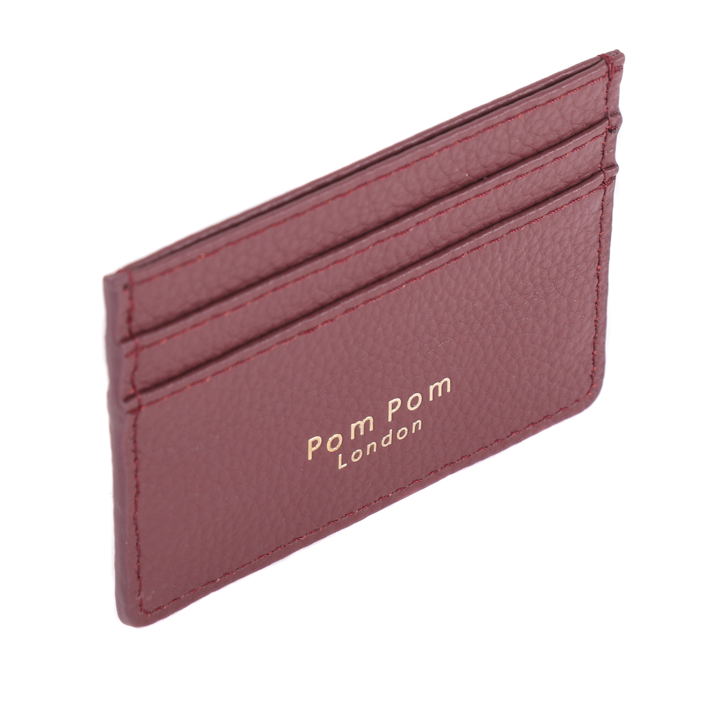 Chelsea Card Holder Deep Burgundy-Pom Pom London