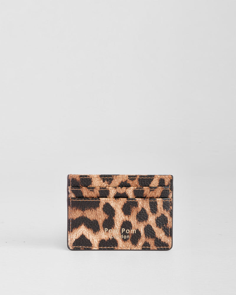 Chelsea Card Holder Leopard Print-Pom Pom London
