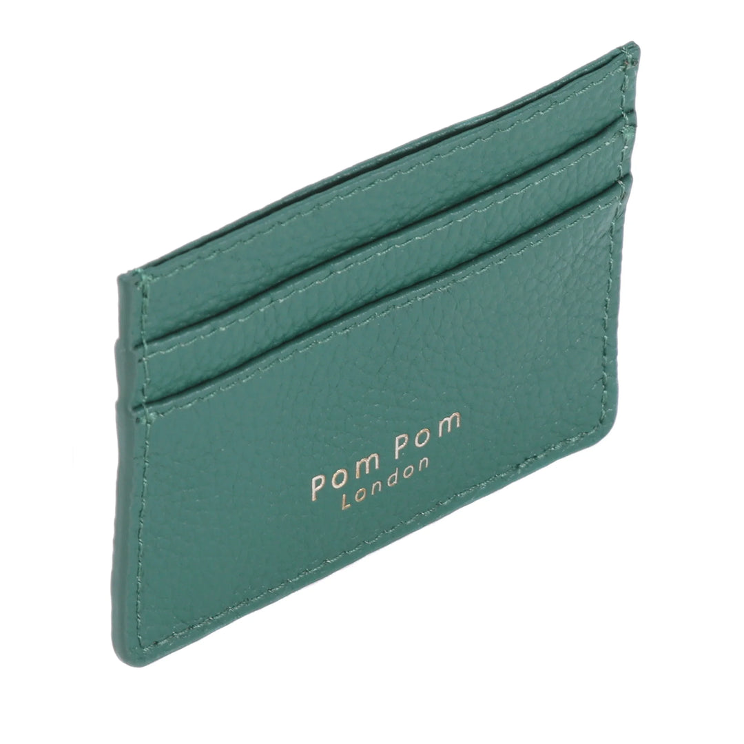 英国シガレットカード Chelsea Leather Card Holder in Madeira Green | Pom Pom London