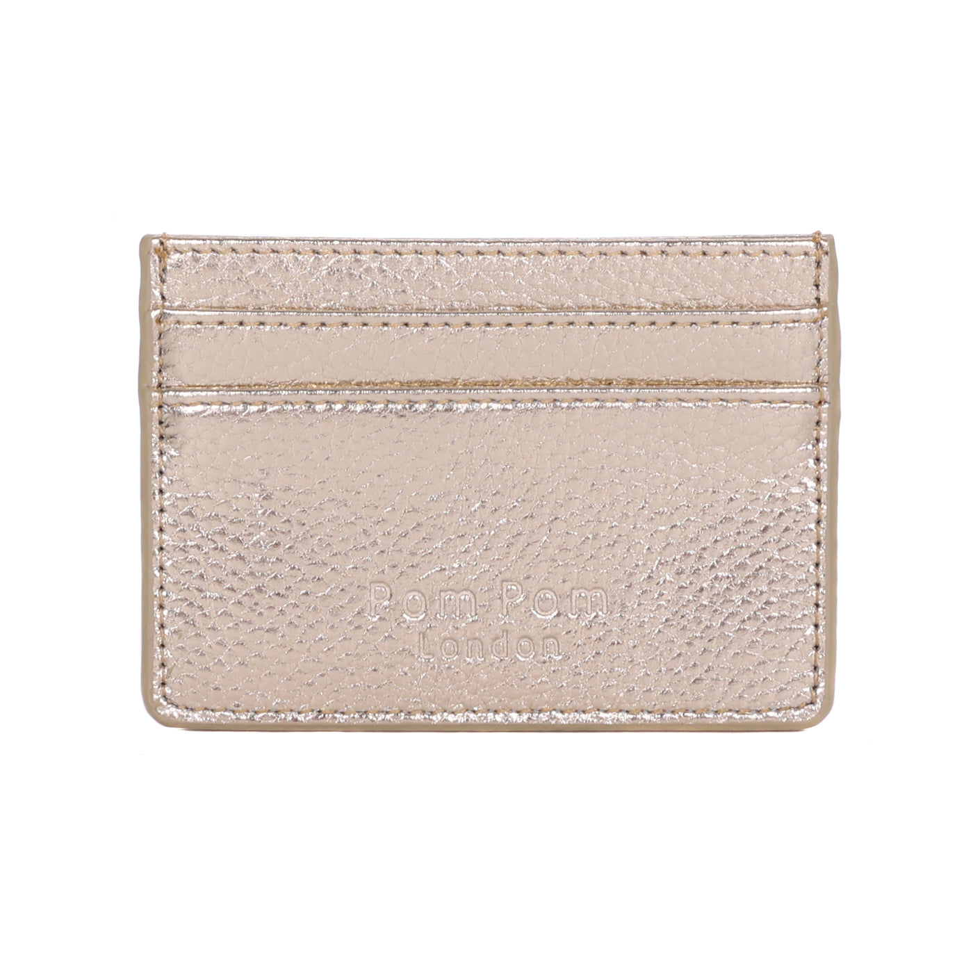 Chelsea Card Holder Metallic Gold-Pom Pom London