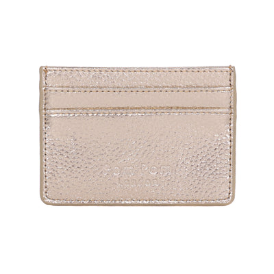 Chelsea Card Holder Metallic Gold-Pom Pom London