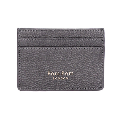Chelsea Card Holder Metallic Pewter-Pom Pom London