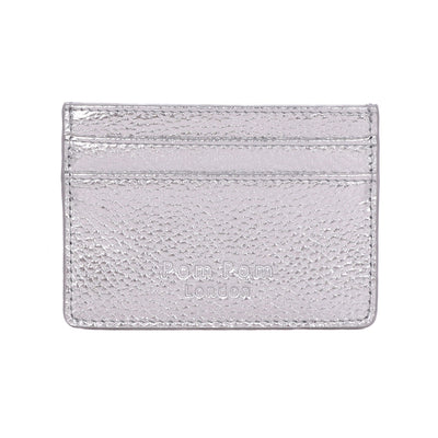 Chelsea Card Holder Metallic Silver-Pom Pom London