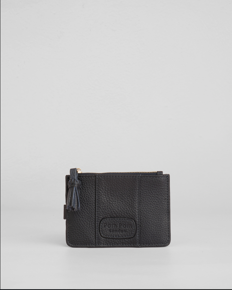 Chelsea Coin & Card Holder Purse Navy-Pom Pom London