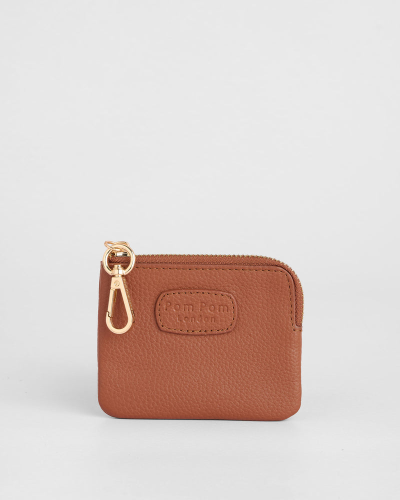 Chelsea Coin Pouch Chestnut-Pom Pom London