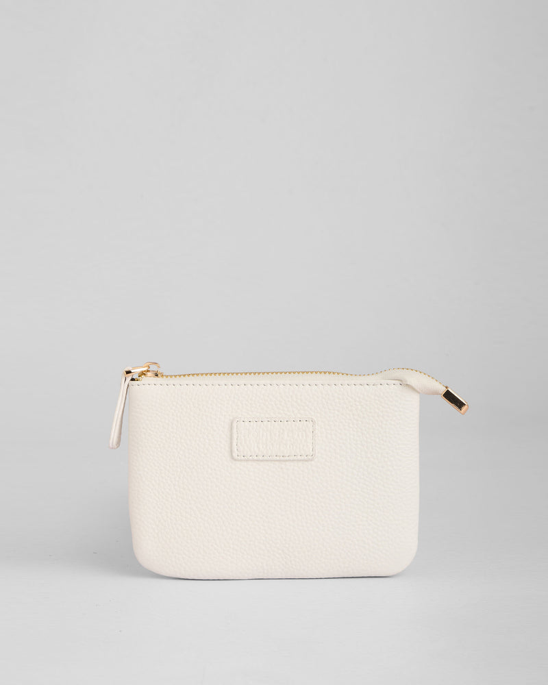 Chelsea Coin Purse Bright White | Pom Pom London