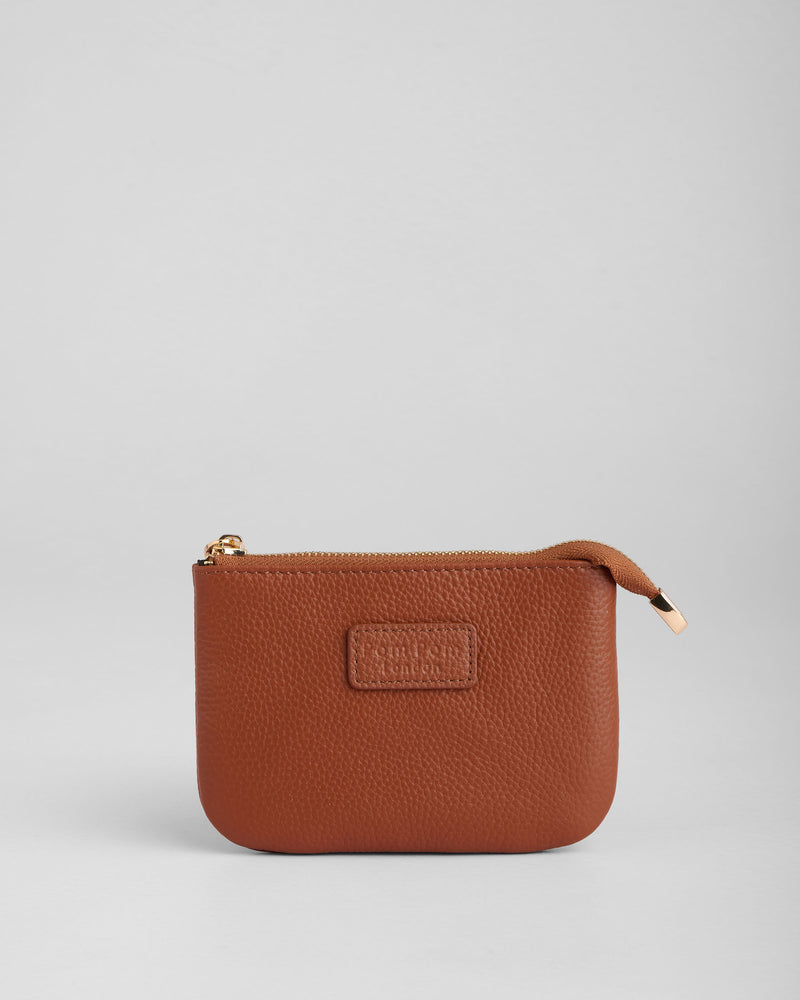 Chelsea Coin Purse Chestnut-Pom Pom London