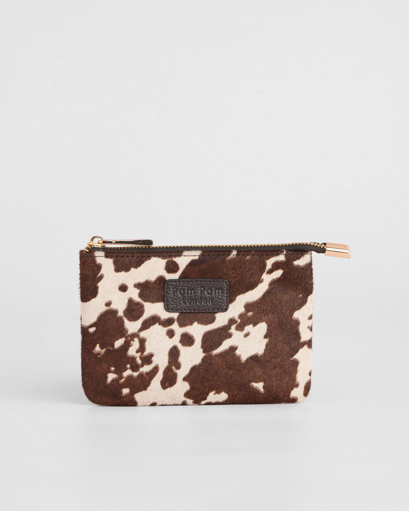 Chlesea Coin Purse Cow Print-Pom Pom London