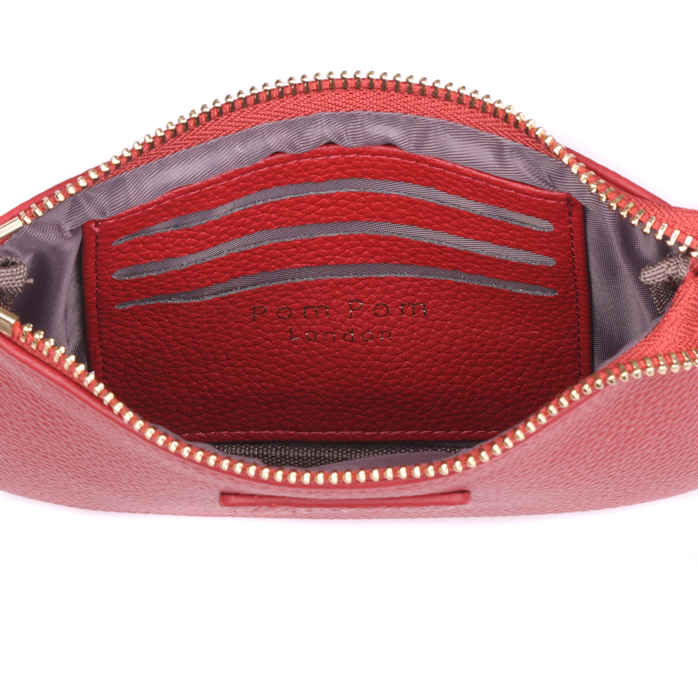 Chelsea Coin Purse Crimson Red-Pom Pom London