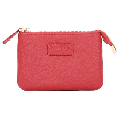 Chelsea Coin Purse Crimson Red-Pom Pom London