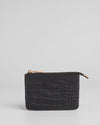 Chelsea Coin Purse Croc Black