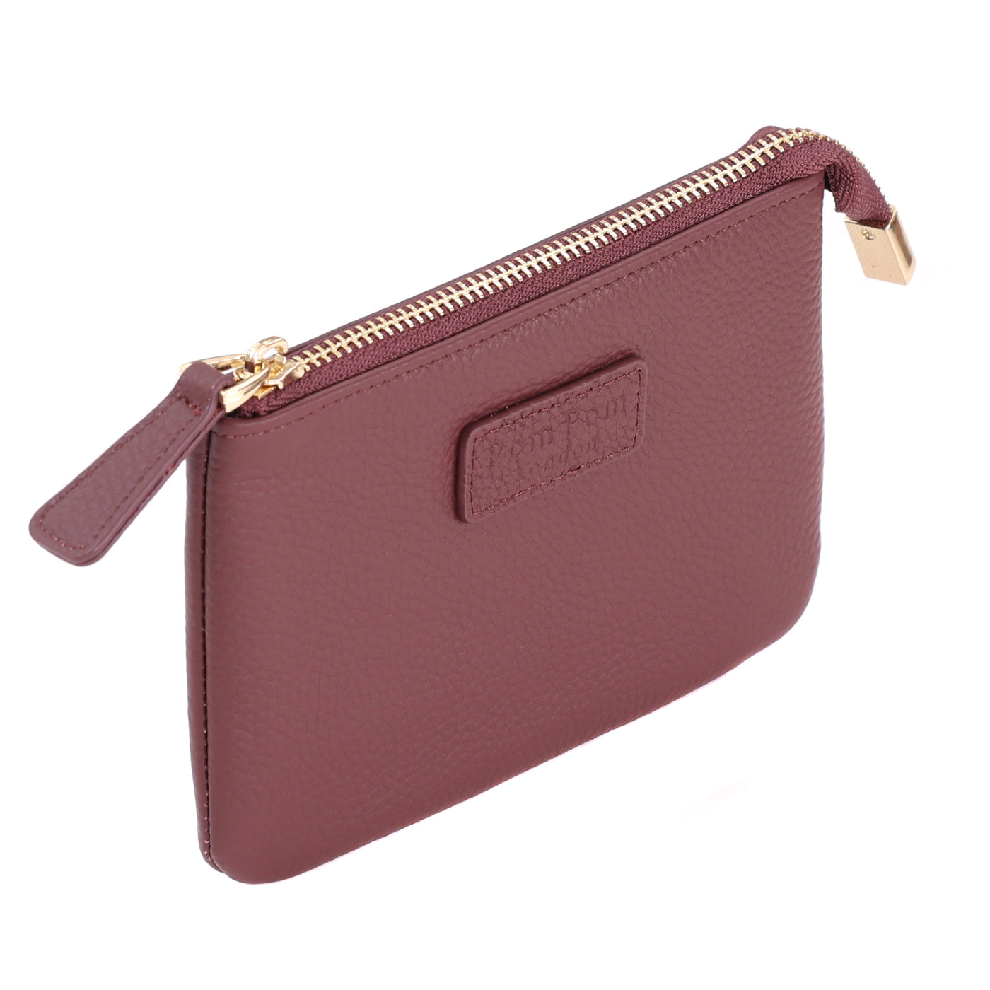 Chelsea Coin Purse Deep Burgundy-Pom Pom London