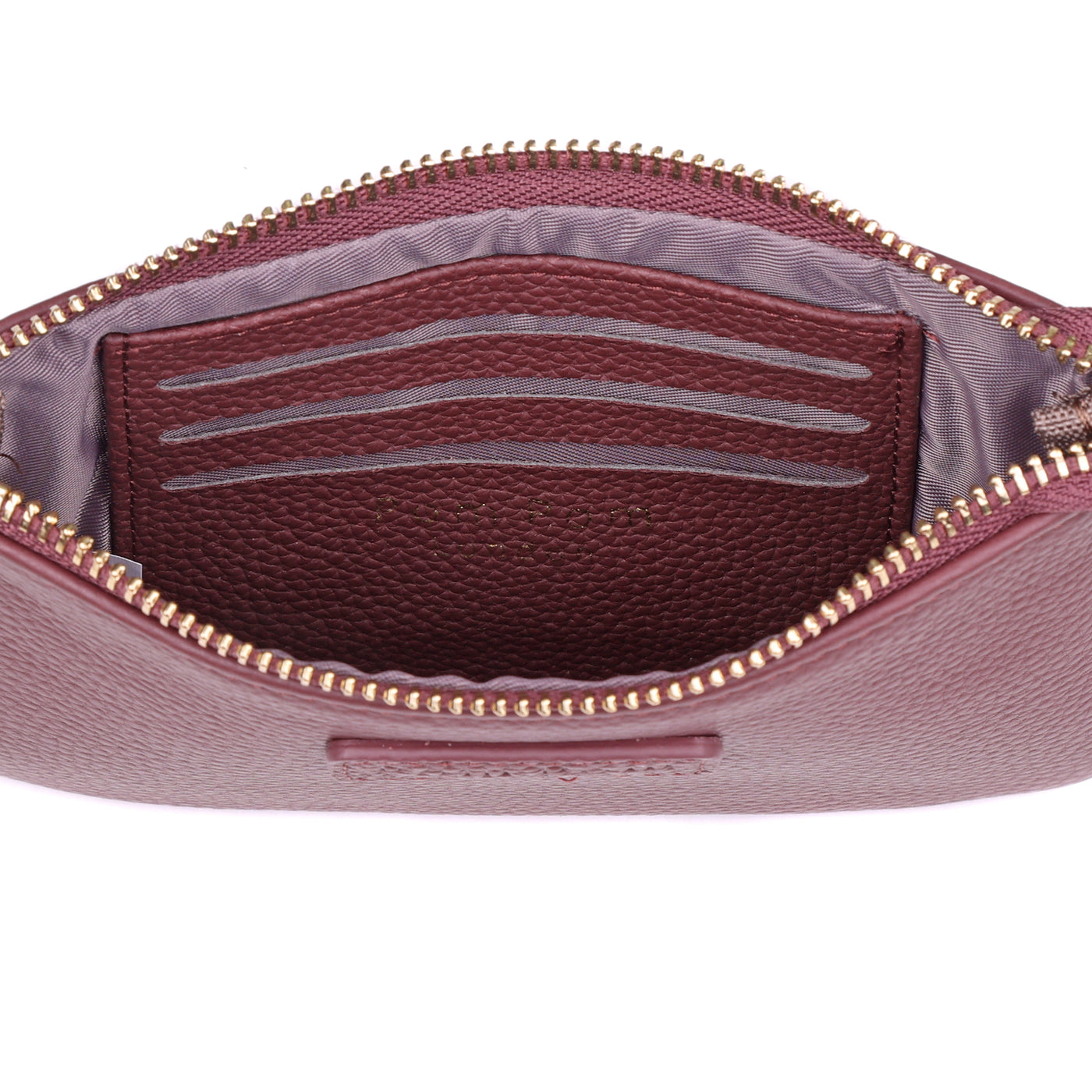 Chelsea Coin Purse Deep Burgundy-Pom Pom London