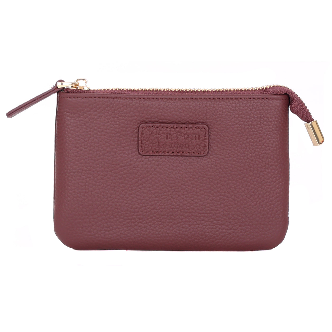 Chelsea Coin Purse Deep Burgundy-Pom Pom London