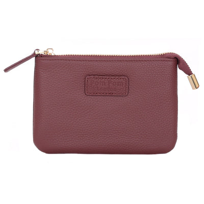 Chelsea Coin Purse Deep Burgundy-Pom Pom London