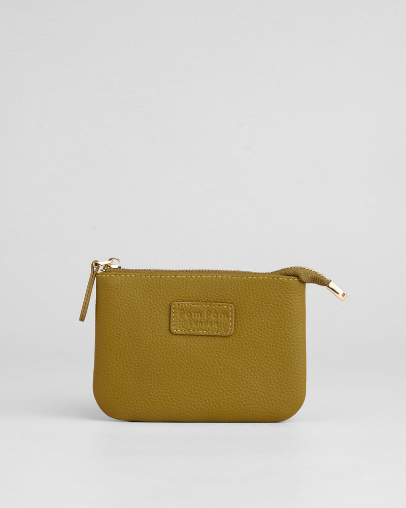 Chelsea Coin Purse Olive Green-Pom Pom London