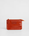 Chelsea Coin Purse Patent Croc Chestnut