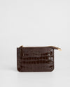 Chelsea Coin Purse Patent Croc Chocolate