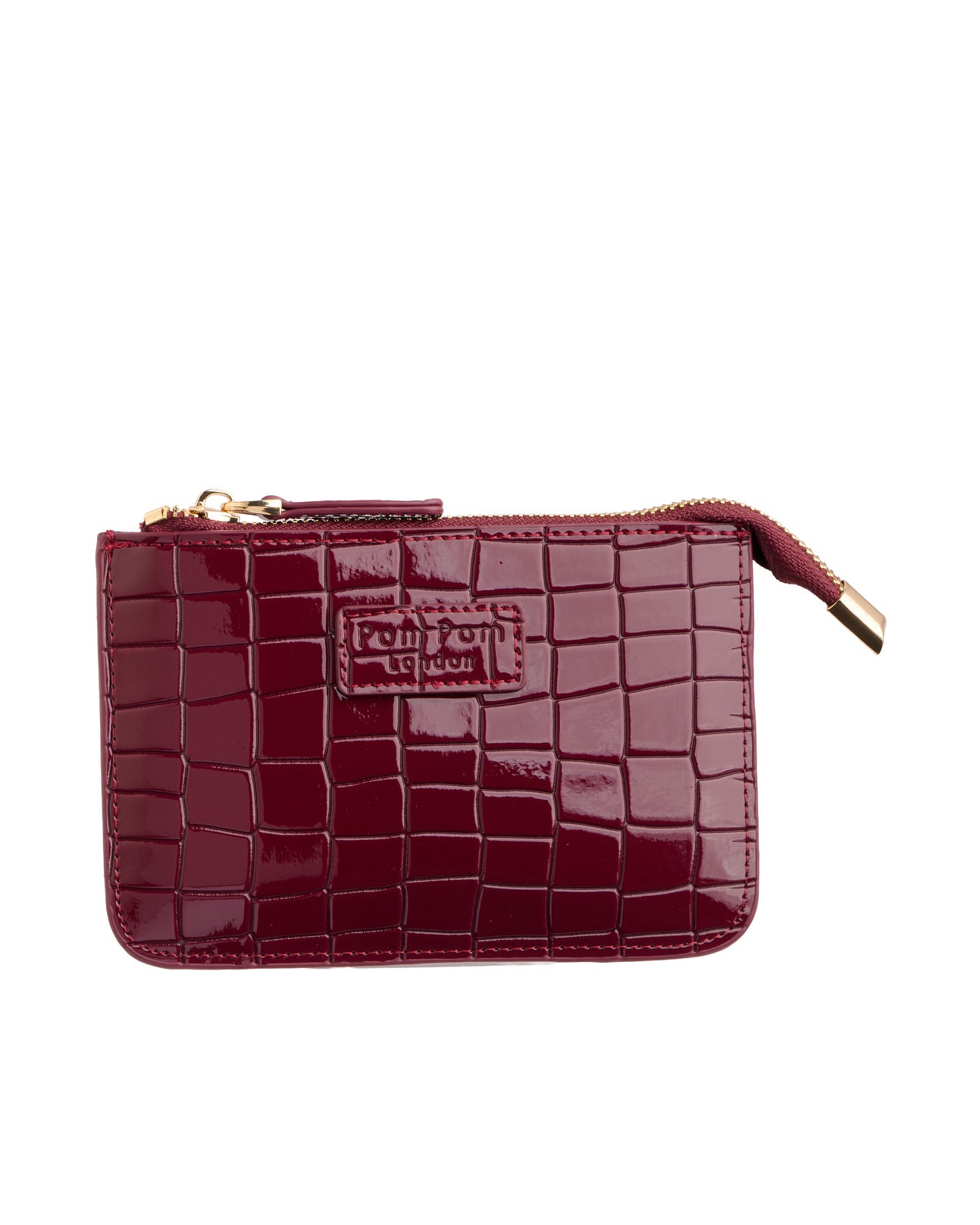 Chelsea Coin Purse Patent Croc Claret