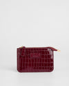Chelsea Coin Purse Patent Croc Claret