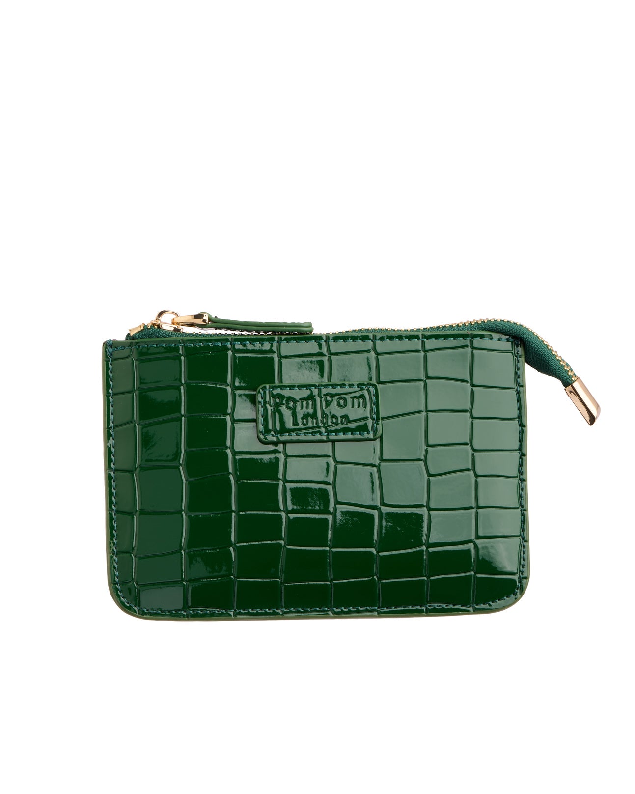 Chelsea Coin Purse Patent Croc Clover Green