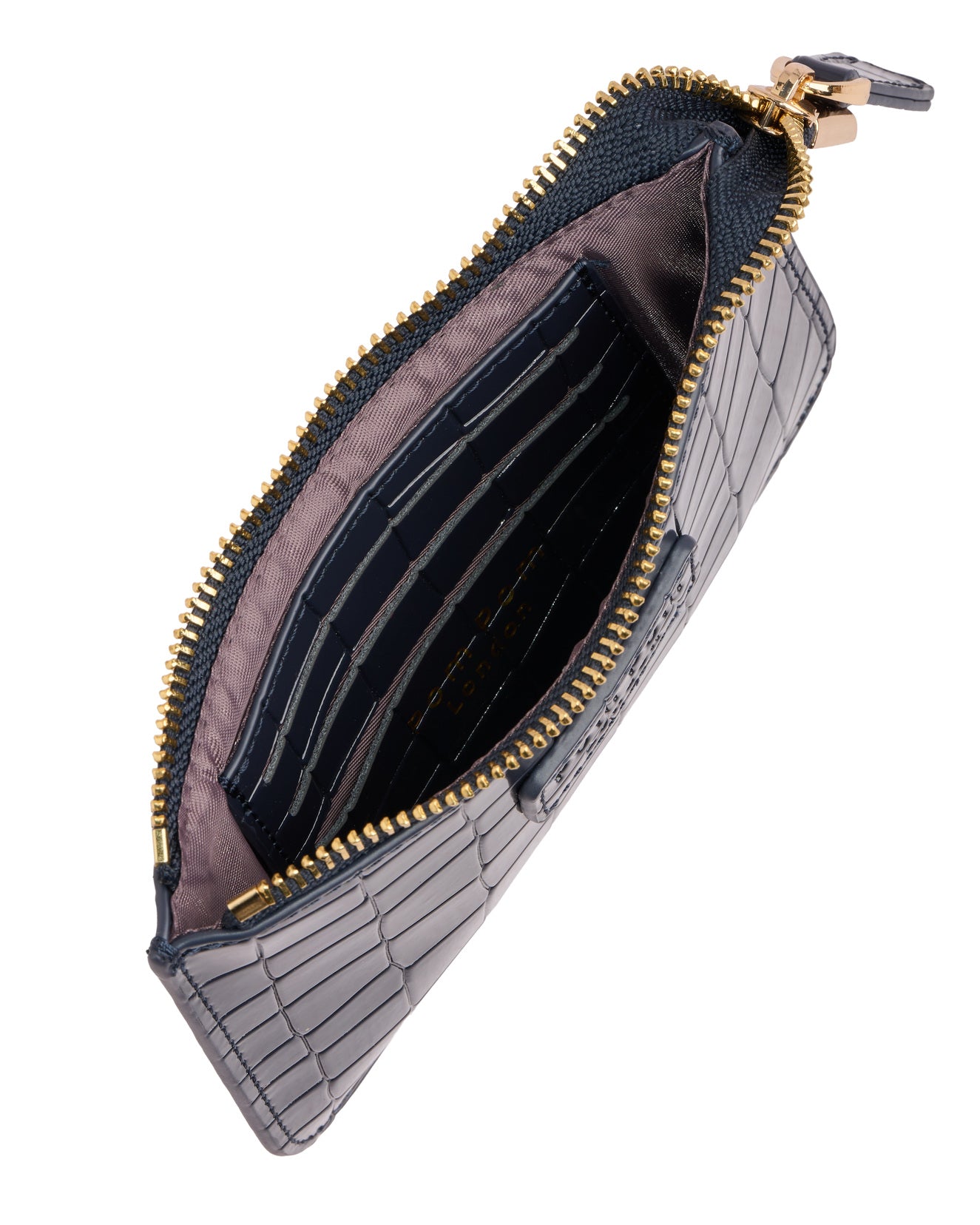 Chelsea Coin Purse Patent Croc Navy