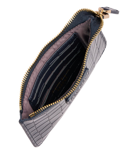 Chelsea Coin Purse Patent Croc Navy