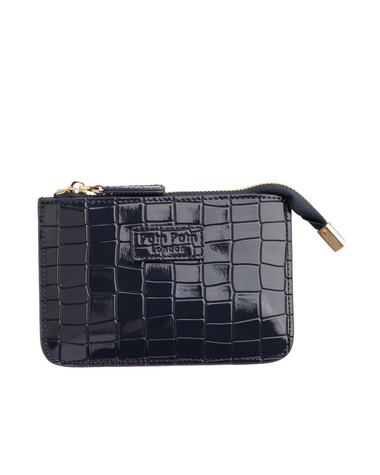 Chelsea Coin Purse Patent Croc Navy